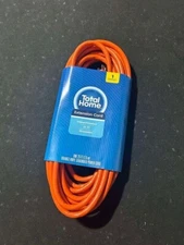 New CVS Total Home 25ft Extension Cord - Orange Vinyl Grounded Power Cord