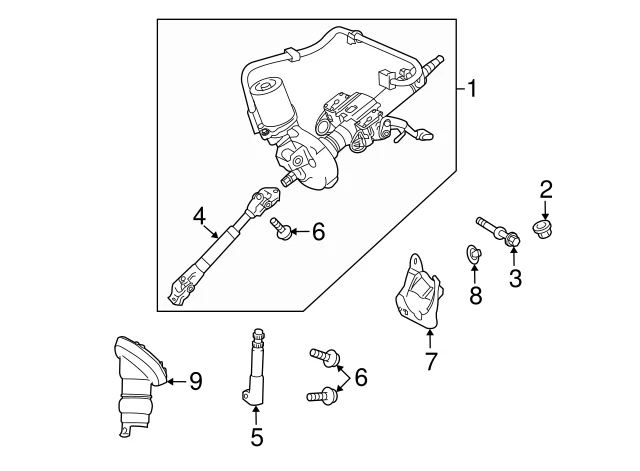 TOYOTA Genuine OEM Prius Scion xB Steering Intermediate Shaft 45221-12330 - Image 2 of 3
