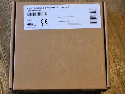 AXIS T94B01M P/N: 5503-861 J-Box/Gang Plate with Network Cable Coupler Indoor