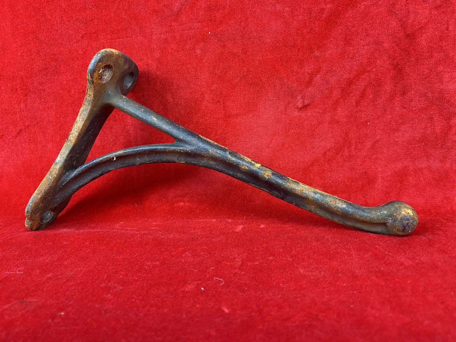 Lg Antique Hook 8"L Old Iron Hardware, Barn, Farm, Factory, No Cracks