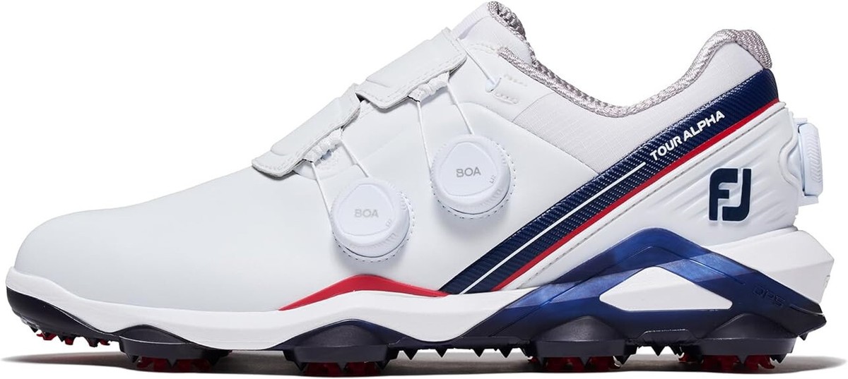 FootJoy Golf Shoes TOUR ALPHA TRIPLE BOA WIDE 55547 White Navy Red