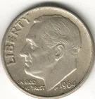 USA - 1964D - Dime - Roosevelt Silver - #12881RG