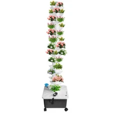 Vertical Hydroponic Garden Tower System Indoor Outdoor plant Grow 50-60 Pots