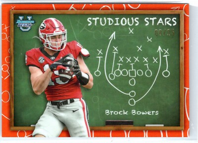 Brock Bowers 2023 Bowman Best University Studious Stars Orange Rookie /25