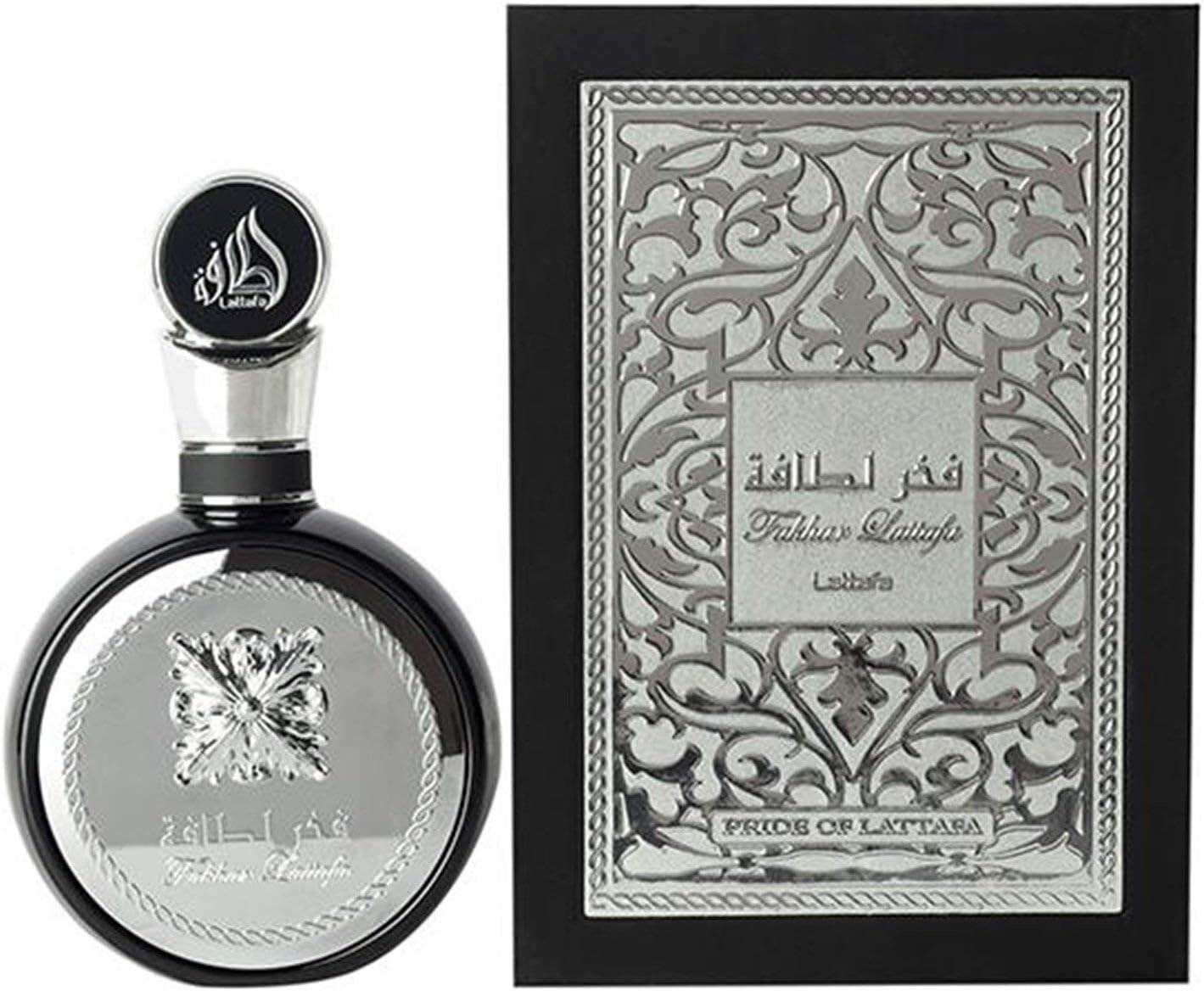 FAKHAR Pride Silver EDP 100ML BY Lattafa Black Eau De Parfum perfume Arabian Oud