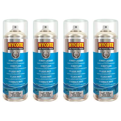 Hycote Mattlack schnelltrocknend Aerosol Sprühfarbe 400 ml x4 Set 1,6 Liter