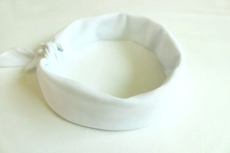 Bufanda Bandana Teñida de Algodón - Pañuelo Color Sólido Diadema Accesorio para la Cabeza Foto 4 de 4