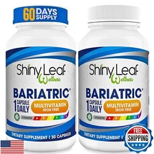 Shiny Leaf Bariatric Multivitamin Without Iron - Vitamins for Gastric Bypass 