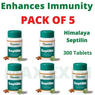   Himalaya Septilin Tablets, Pack of 5 x 60 Tablets | Natural Immune Support |
