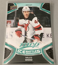 MILES WOOD 2021-22 UD MVP ICE BATTLES PARALLEL #154 DEVILS