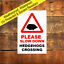 thumbnail 1  - Please slow down hedgehogs crossing Sign Waterproof Solvent Resistant 9732