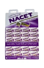 200 Gilette NACET STAINLESS Double Edge Razor Blades Made in Russia Original