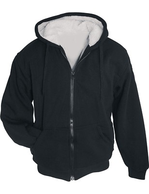Hoodie Schwarze Jacke Mit Teddyfell Winter Sweatjacke Sherpa Jacke