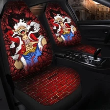 Anime Luffy Gear 5 One Piece Car Seat Covers – Universal Fit Car