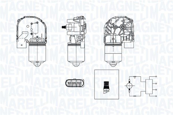 Magneti Marelli 064377600010 Wischermotor FüR VW-image