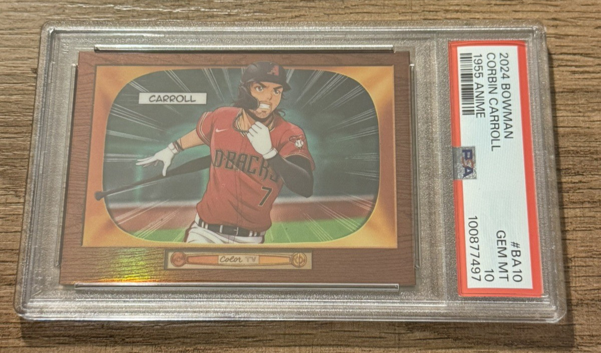 2024 BOWMAN 1955 BOWMAN ANIME  CORBIN CARROLL #BA10 PSA 10 GEM MINT