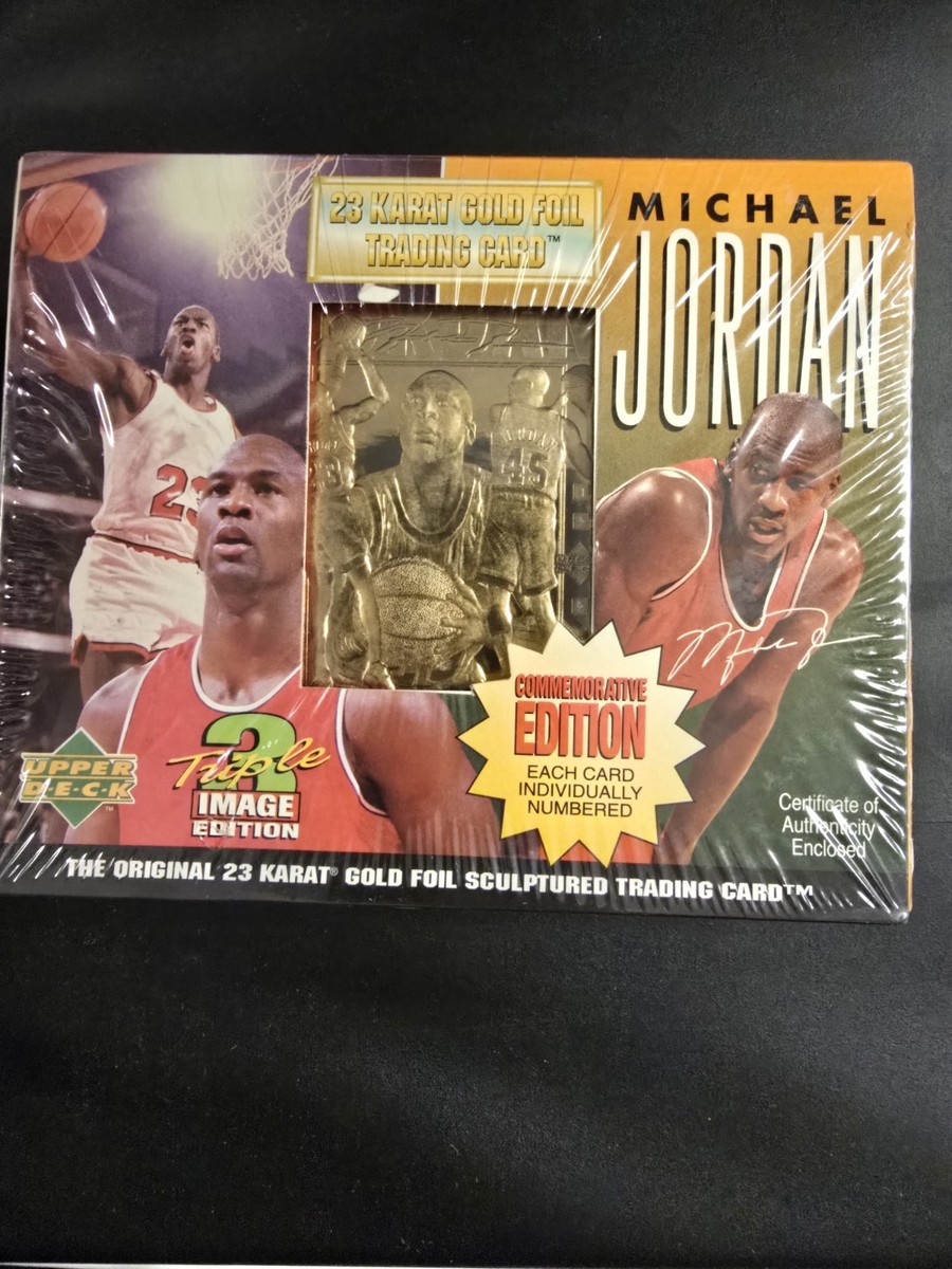 1996 Upper Deck Michael Jordan 23K Gold Foil Triple Image