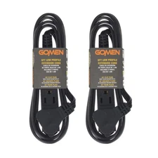 6 Feet Indoor Extension Cord with 3 Outlets AWG 16/3 Angled Flat Plug Power S...