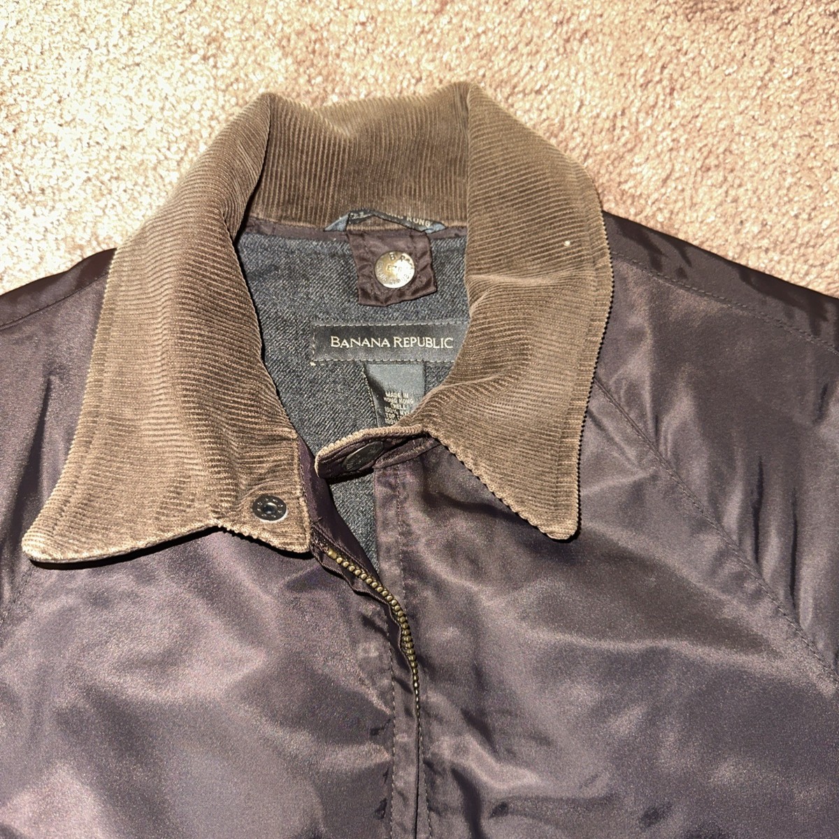 Vintage Banana Republic Brown Nylon Barn jacket Sz XS | eBay