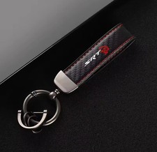 Leather Car Keychain Horseshoe Buckle Jewelry Key Chain For Dodge Hellcat Srt Leather Car Keychain Horseshoe Buckle Jewelry Key Chain For Dodge Hellcat Srt