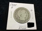 1900-O Barber Half Dollar 50C Silver New Orleans 2x2 Holder Coin #1409