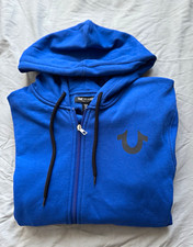 True Religion Mens Blue Size M Full Zip Hoode...