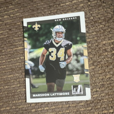 Panini 2017 Donruss Marshon Lattimore #168 New Orleans Saints Rookie NFL Card. rookie card picture