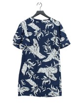 Mango A-Line Midi Dress S in Blue