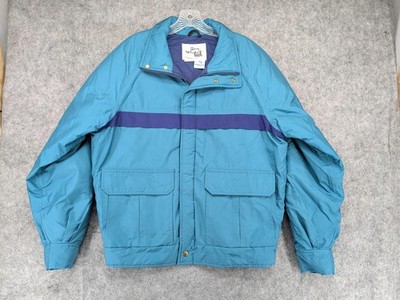 Vintage Woolrich Jacket Mens Large Blue Insulated Winter Coat USA 