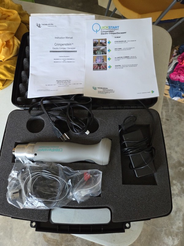 Wheaton Crimpenstein Electric Crimper/Decapper Kit W225083 AJ