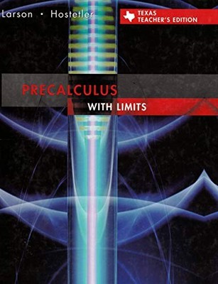 PRECALCULUS WITH LIMITS, TEXAS TEACHER'S EDITION, By Larson - Hardcover *VG+*