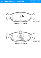 ATE BremsbeläGe Vorne (13.0460-7088.2) FüR CitroëN Saxo Peugeot 106 I 306 Xsara