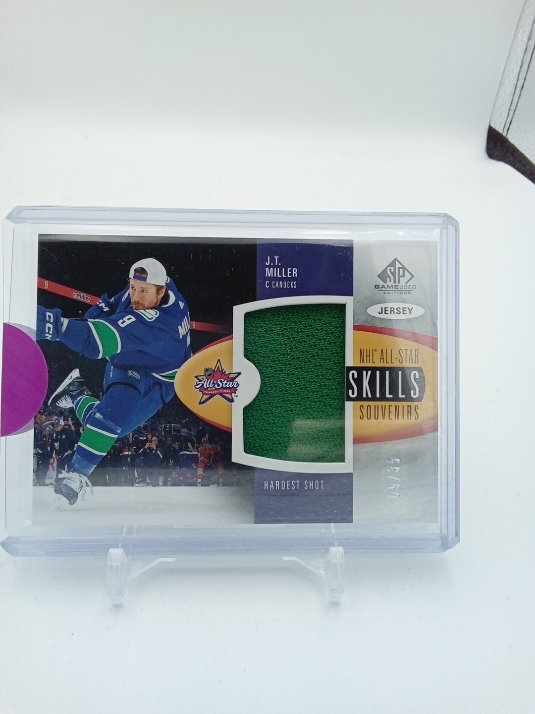 JT Miller NHL All-Star Game Used Skills Souvenirs Patch /35 2024-25
