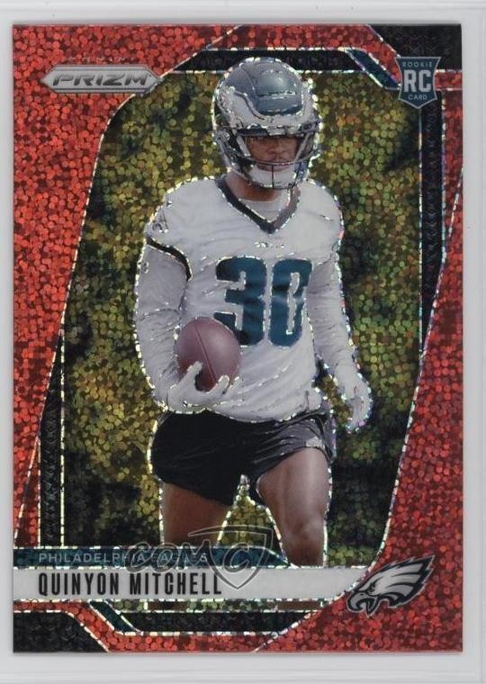2024 Panini Prizm Rookies Red Sparkle Prizm Quinyon Mitchell #381 6q5