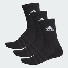 Adidas Kids Cushioned Crew Socks XX Large 3 Pairs Black DZ9357-KXXL