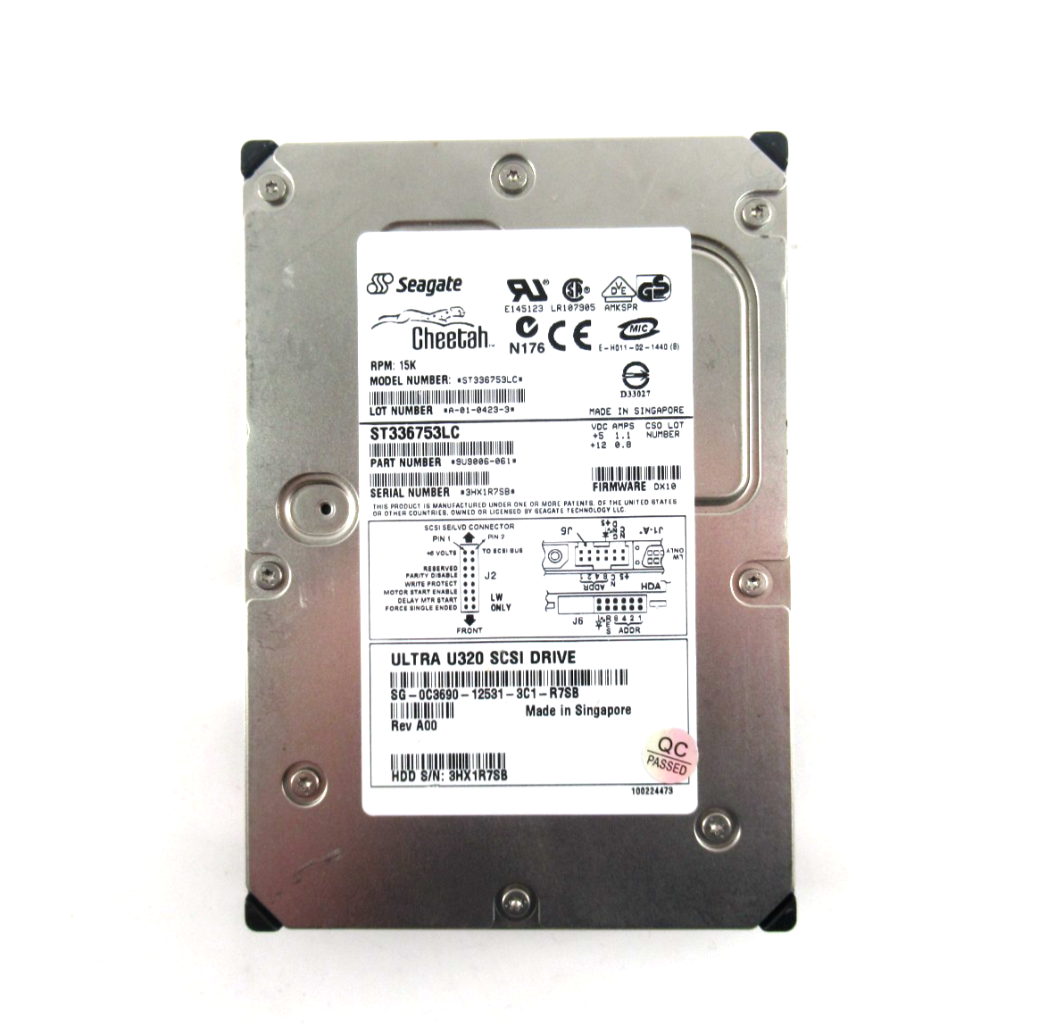 36GB Ultra320 SCSI 3.5"" 15K HDD - ST336753LC / C3690