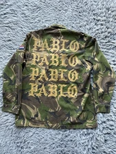 Life Of Pablo Jacket Mens Large Green Camo Kanye West Tour Military Army Concert