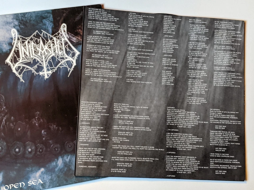 UNLEASHED - Across the Open Sea LP 1993 , Orig. Vinyl First Press ++ DEATH METAL - Bild 4 von 4