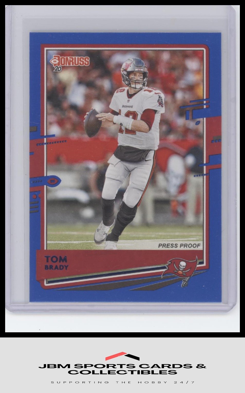 2020 Donruss #230b Tom Brady Press Proof Blue White jersey