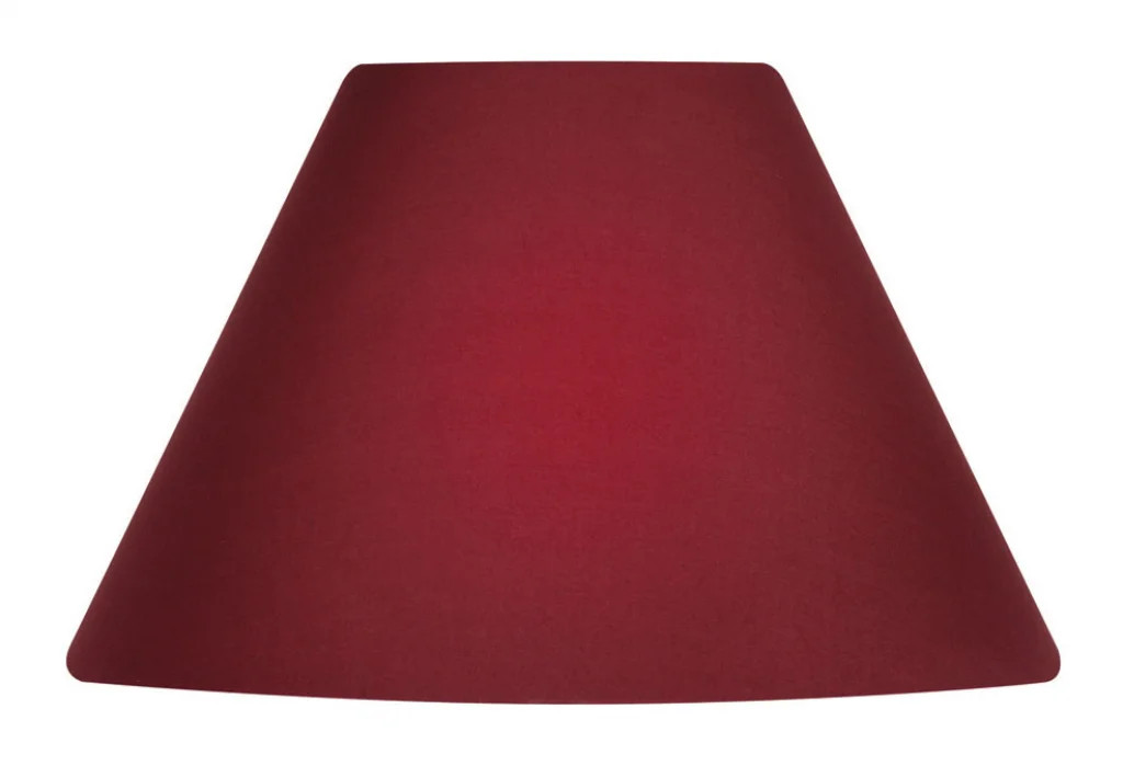 Lampshade Red 10"" Coolie Wine Premium Cotton 250mm Oaks Lighting S501/10 WI