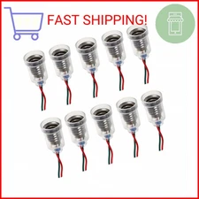 GutReise 10 Pack LED Screw-Mount E10 Small Bulbs Holder with Wire Socket for Hom