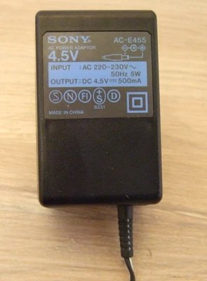 Sony AC-E455 AC Power Adaptor -  4,5V-500mA Netzteil / Net Plug zb Sony Discman - Bild 1 von 4