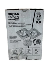Broan-NuTone RE70BN Bathroom Exhaust Fan Motor Kit – 70 CFM 6.0 Sones – New Open