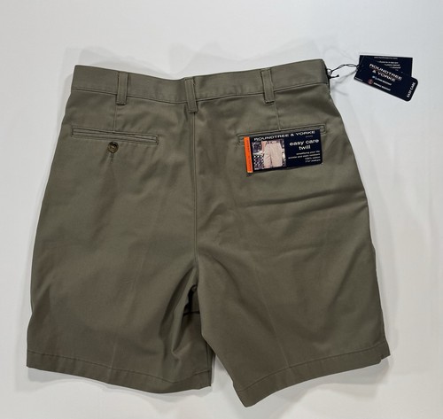 roundtree yorke New NWT Men’s Khaki shorts Size 33 - Picture 6 of 11