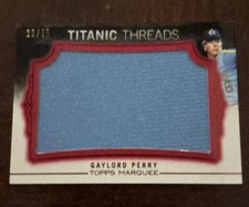 2011 Topps Marquee - Titanic Threads Jumbo Relics Gaylord Perry #TTJR-27 Red /75