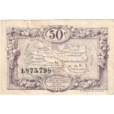 [#233867] France, Marne, 50 Centimes, 1922-10-10, 1875,798, AU, Pirot:43-1