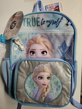 New Disney FROZEN 2 Elsa Backpack! Comes With Lunch Box, Water Bottle, & Olaf!