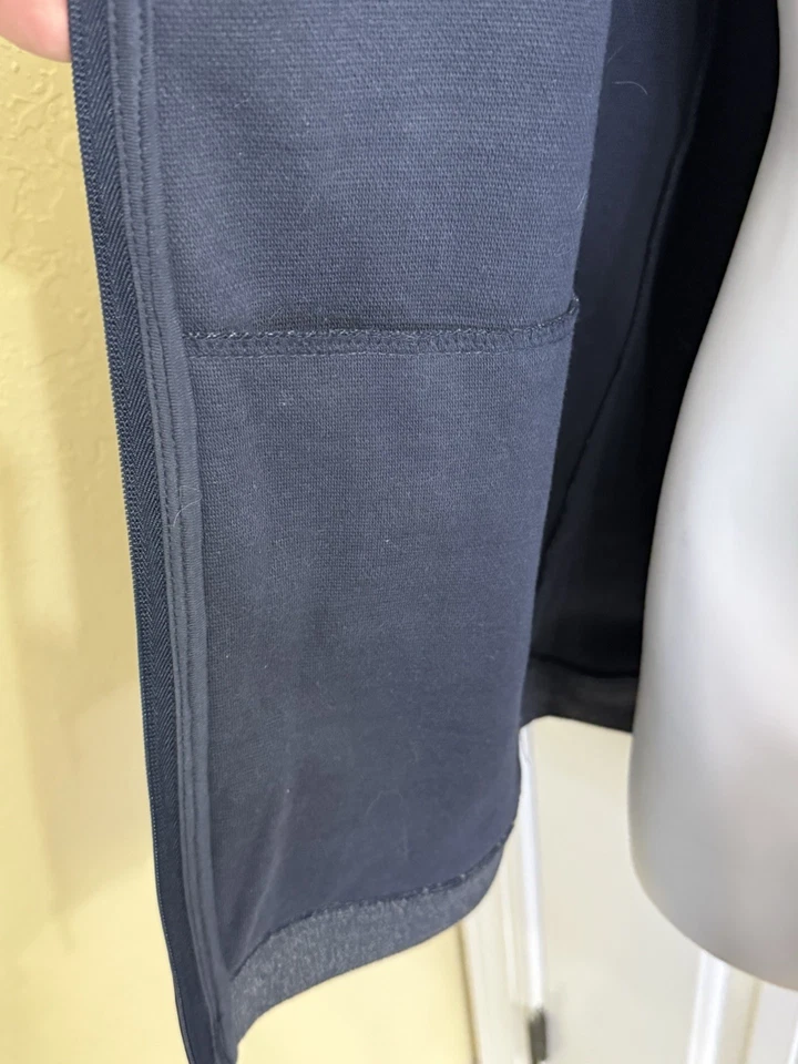 Johnston & Murphy Full Zip Sweater Mens Large Heather Navy Blue MSRP $110 - Image 4 of 4