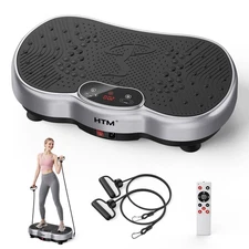 HTM Vibration Plate Exercise Machine - 300 lbs Weight Capacity For Home Fitness