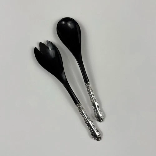 Gorham Strasbourg Sterling Silver Handled 2 Piece Salad Serving Set